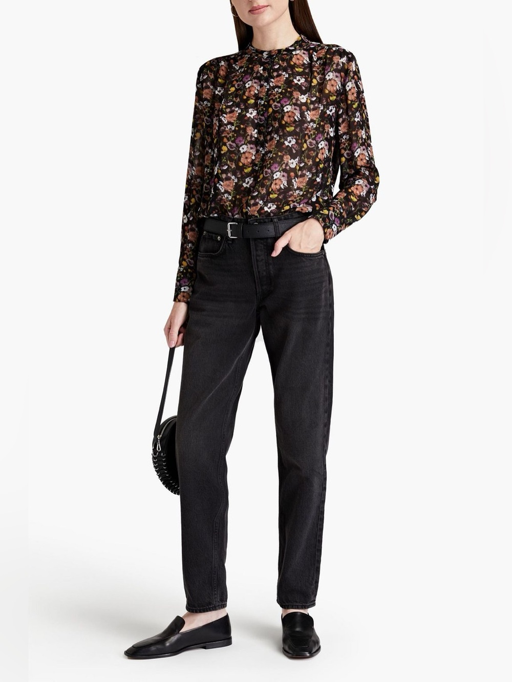Rag & bone Corrine floral-print crepe blouse | XS